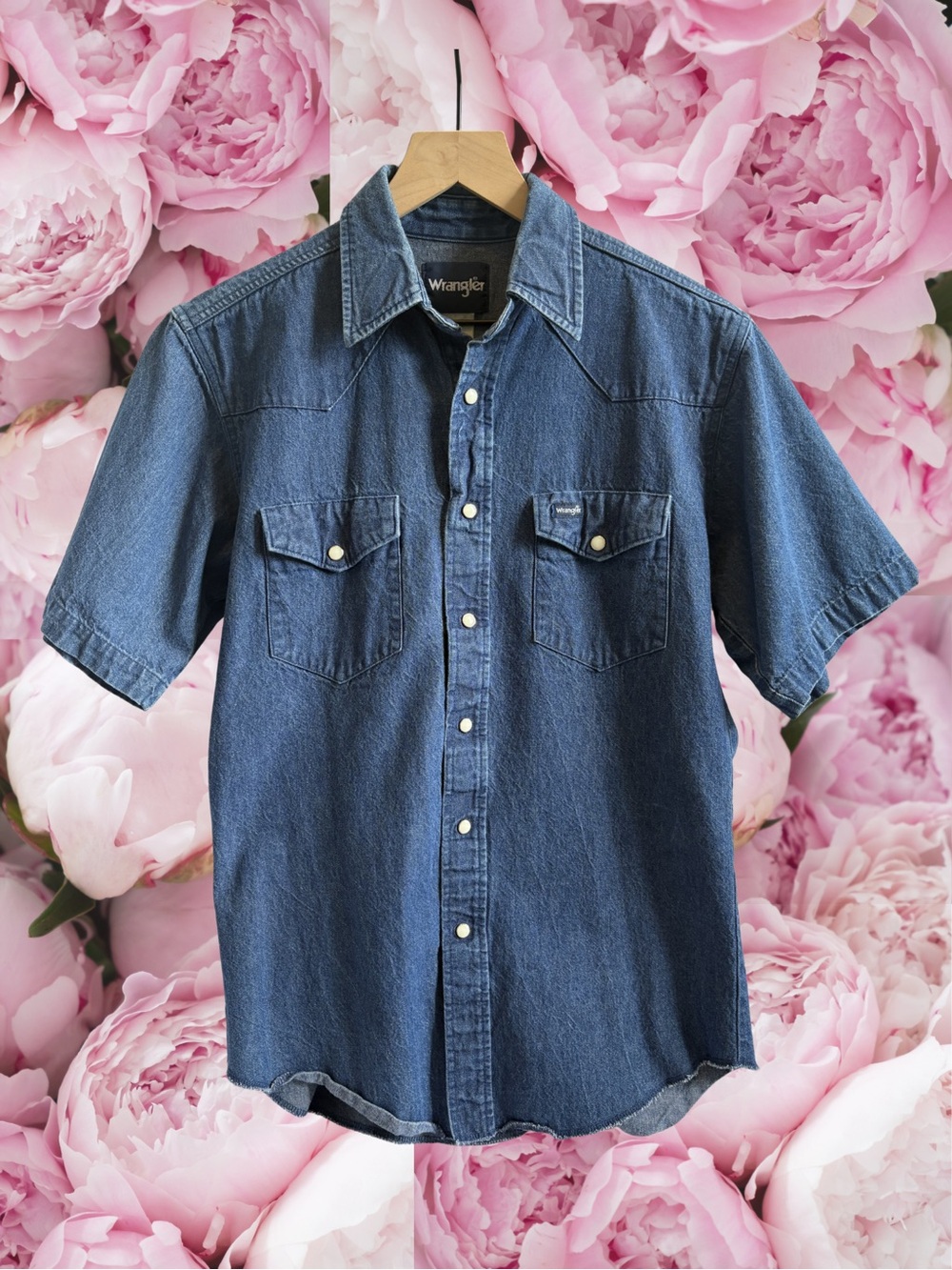 Wrangler Vintage Denim Shirt with Pearl Buttons
